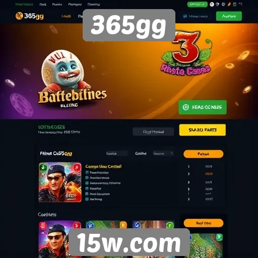 Interface do usuário do site 365gg avaliada